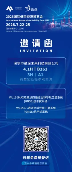 星深未来:将携「WL130MAX双频点四通道全球导航卫星系统」等,参加2026国际低空经济博览会 4 640 84